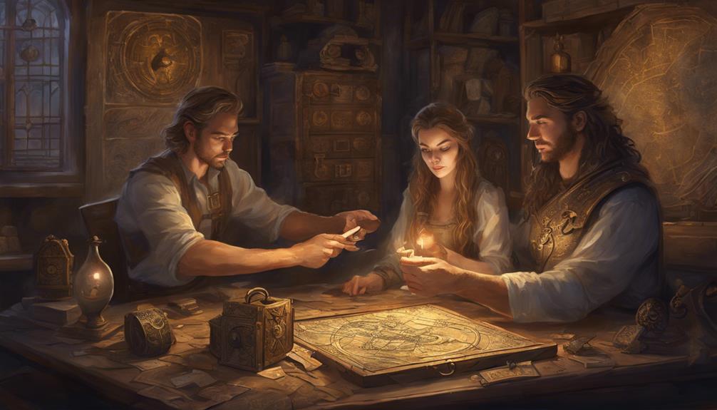solving puzzles in escape room